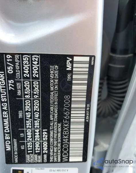 2019 Mercedes-Benz Glc Coupe 300 4Matic z USA, uszkodzony, nr VIN WDC0J4KBXKF667008